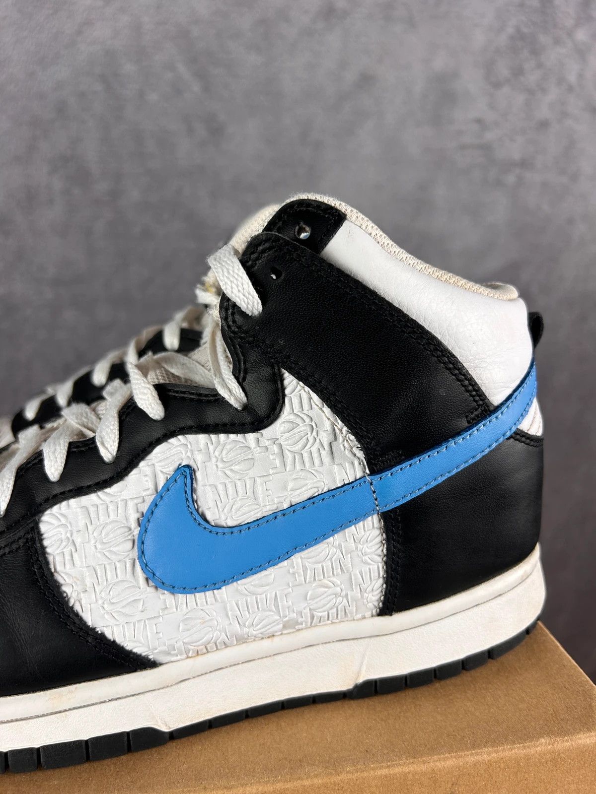 Nike Nike Dunk High Retro FLC Black University Blue White \ Size US 9 / EU 42 - 3 Thumbnail