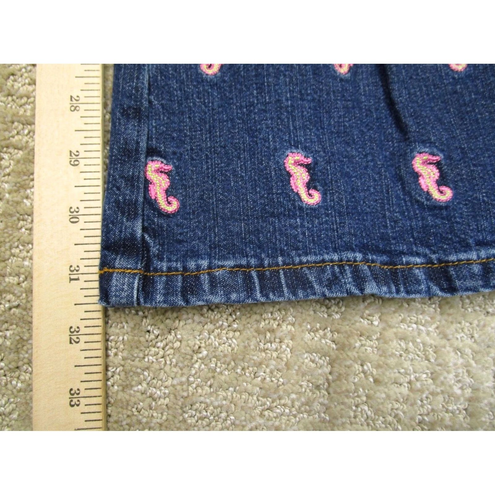 Lilly Pulitzer Lilly Pulitzer Jeans Bootcut Women 4 Blue Mid Rise Denim Embroidered Logo Horse Animals Capella? Size 27" / US 4 / IT 40 - 7 Thumbnail