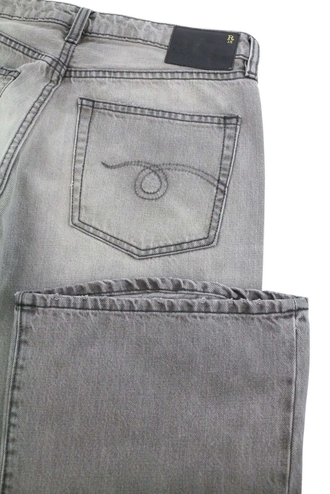 R13 JOAN CROPPED FLARE 27 Ashen Black Jeans 90040 Size 27" / US 4 / IT 40 - 5 Thumbnail