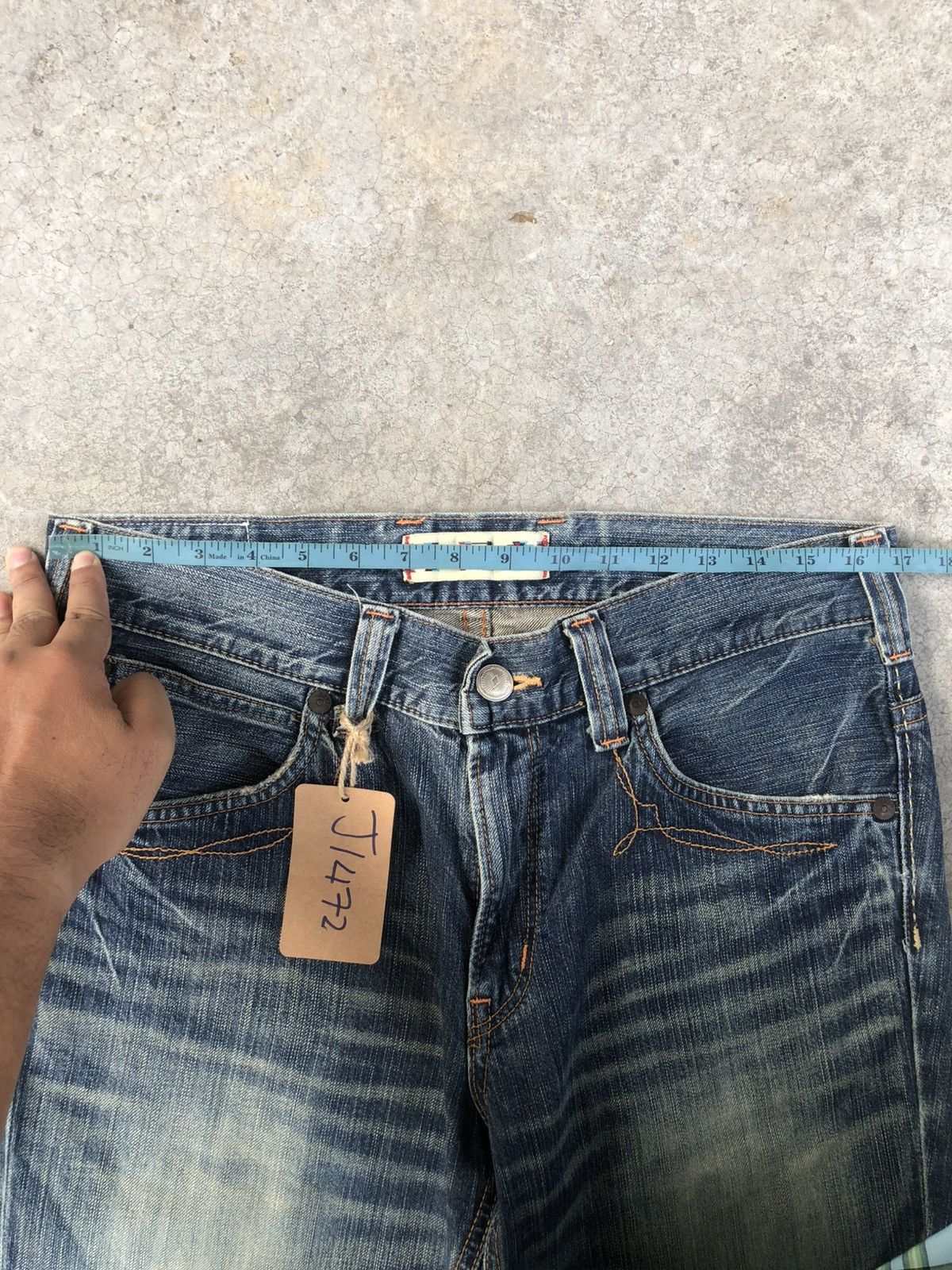 Who Decides War Japanese Edwin Navajo Flared Jeans Bootcut Distressed Size US 33 - 21 Thumbnail