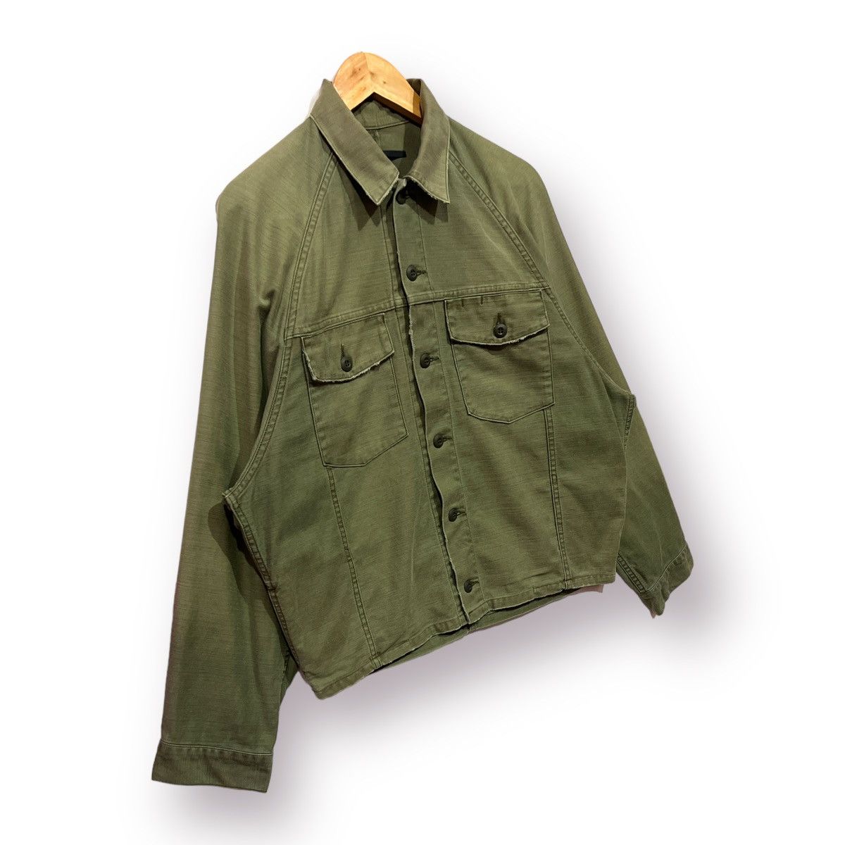 Japanese Brand 🔥 AP STUDIO POPLIN OLIVE TRUCKER TYPE-2 JACKET Size US M / EU 48-50 / 2 - 3 Thumbnail