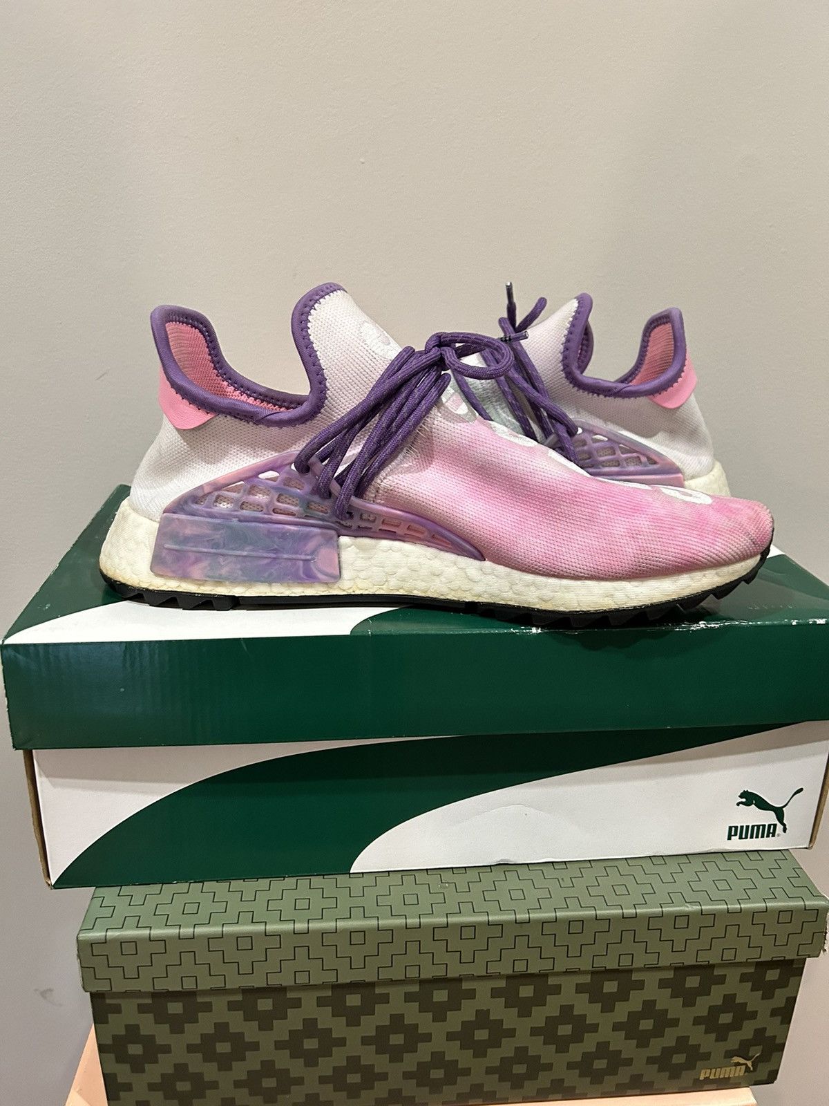 Adidas × Pharrell Adidas Pharrell x NMD Human Race Trail 'Holi Festival' |Pink Size US 11 / EU 44 - 4 Thumbnail