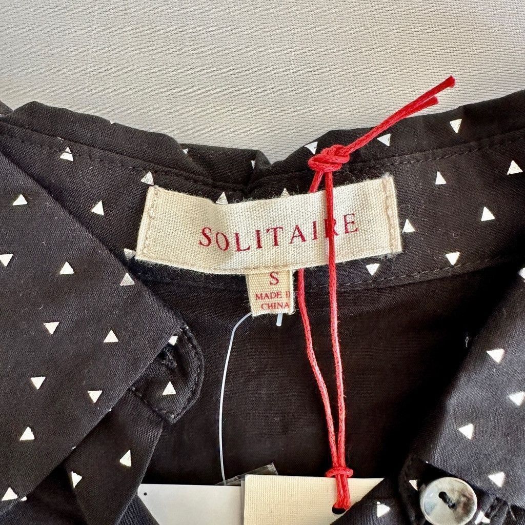 Other Womens Black & White Patterned Collared Button-up Blouse New Size XS / US 0-2 / IT 36-38 - 7 Thumbnail