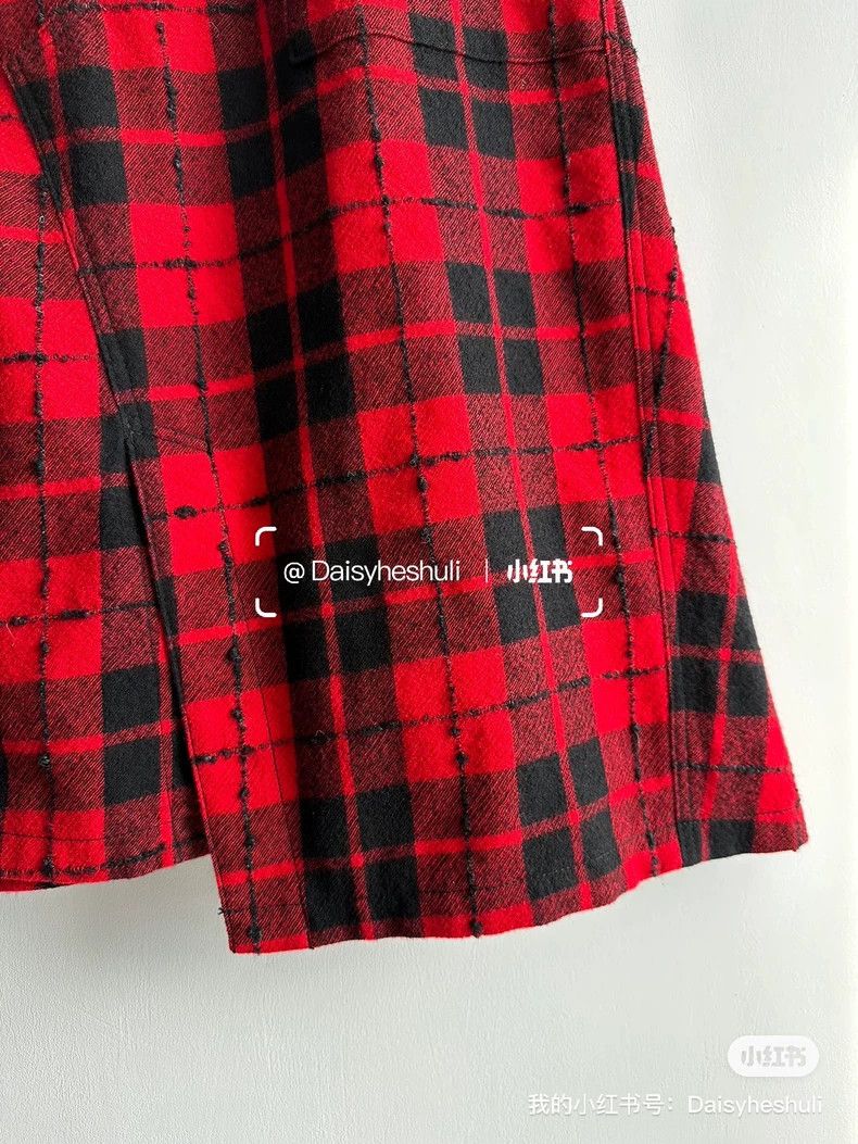 Comme des Garcons Comme Des Garcons Plaid Wool Irregular Skirt Size 24" / US 00 / IT 34 - 6 Thumbnail