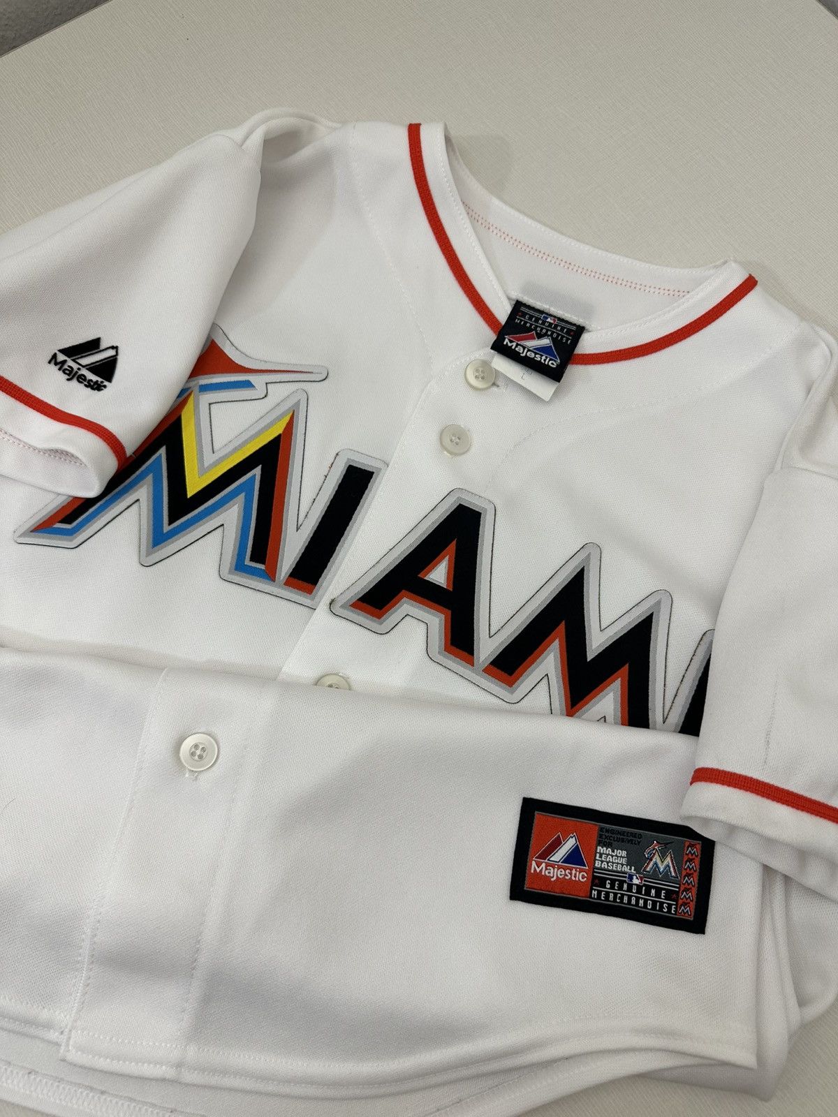MLB Vintage Miami Marlins Majestic Baseball Jersey Womens L USA Size L / US 10 / IT 46 - 6 Thumbnail