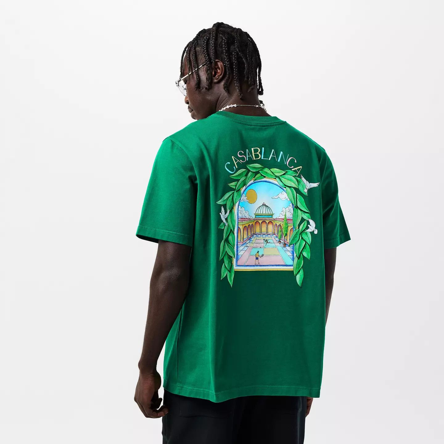 Casablanca o1g2r1mq0426 Graphic L'Arche Tennis Club T-Shirt in Green Size US XS / EU 42 / 0 - 4 Thumbnail