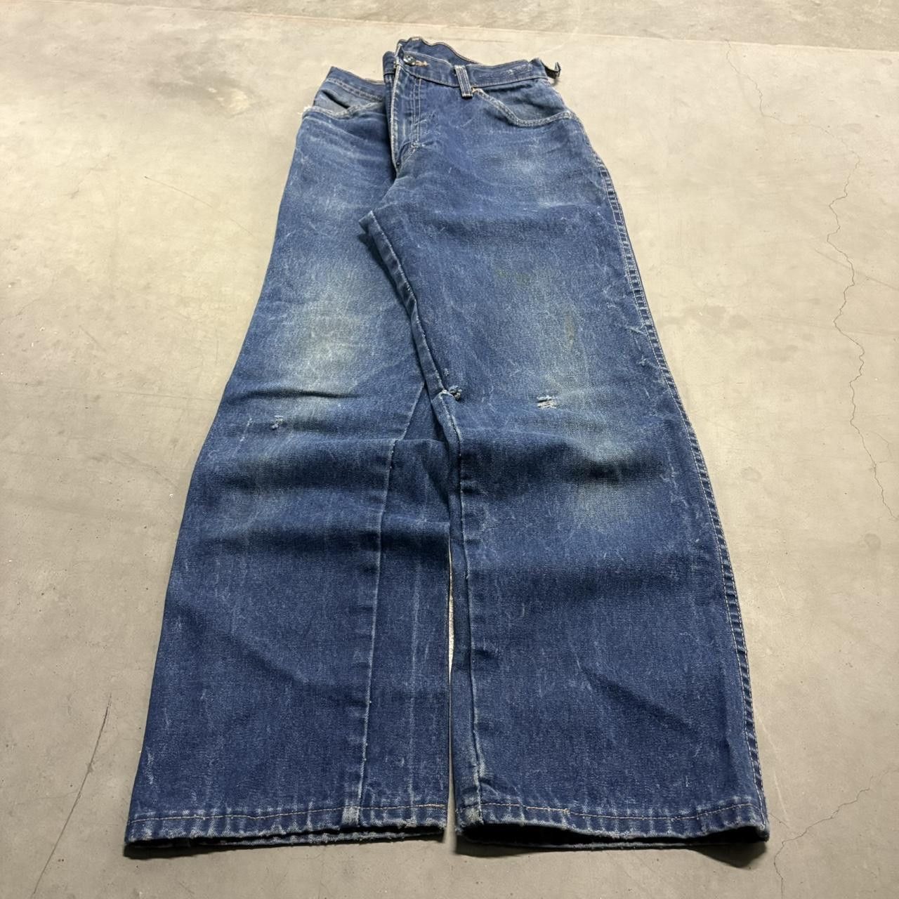 Bulwark Crazy Vintage Y2K/2000s Baggy Fire Resistant Bulwark 1980s Dark Blue Wash Denim Jeans! Size US 30 / EU 46 - 1 Thumbnail