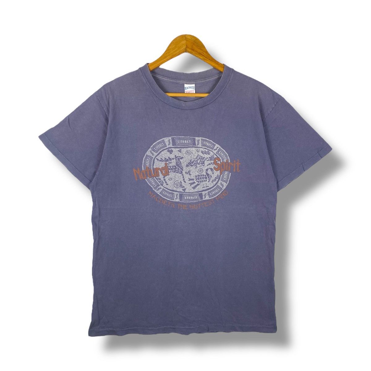 Macbeth × Vintage Vintage 90's MACBETH Natural Spirit Faded Distressed Graphic Size US M / EU 48-50 / 2 - 1 Thumbnail