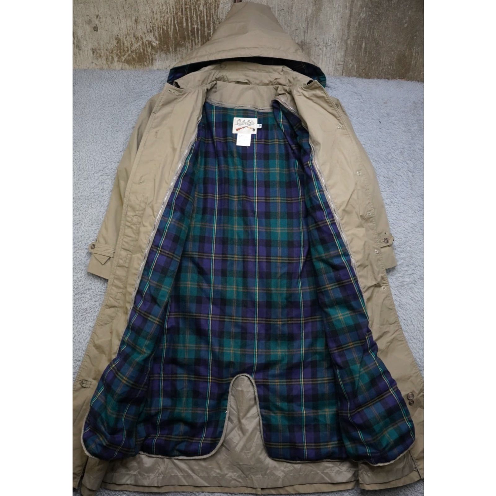 Vintage VINTAGE Cabela's Trench Coat Womens M Tan Goose Down Hooded Lined Jacket Flannel Wind-Resistant Pockets Long Shirt Size M / US 6-8 / IT 42-44 - 4 Thumbnail