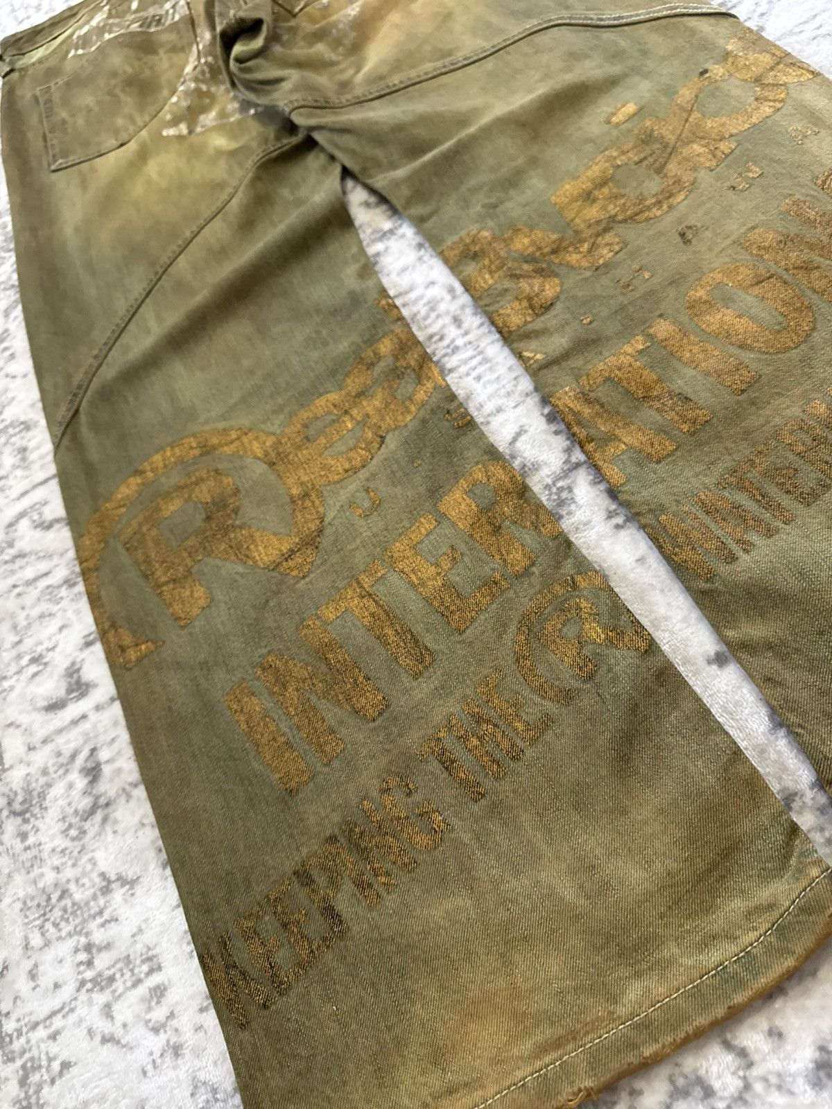 Carhartt RealBvoice Japan Mud Wash Overprint Carpenter Baggy Jeans Size US 34 / EU 50 - 9 Thumbnail