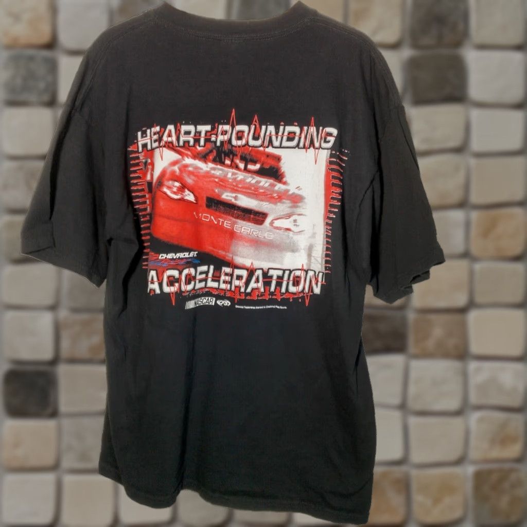 Gildan VINTAGE NASCAR Chevrolet Monte Carlo Shirt XL Black Chevy Racing Race Car Heart Pounding Size US XL / EU 56 / 4 - 1 Thumbnail