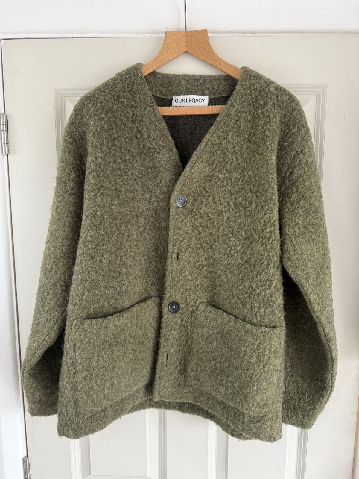 Our Legacy Our Legacy Brushed Tumble Wool Cardigan Size US S / EU 44-46 / 1 - 1 Thumbnail
