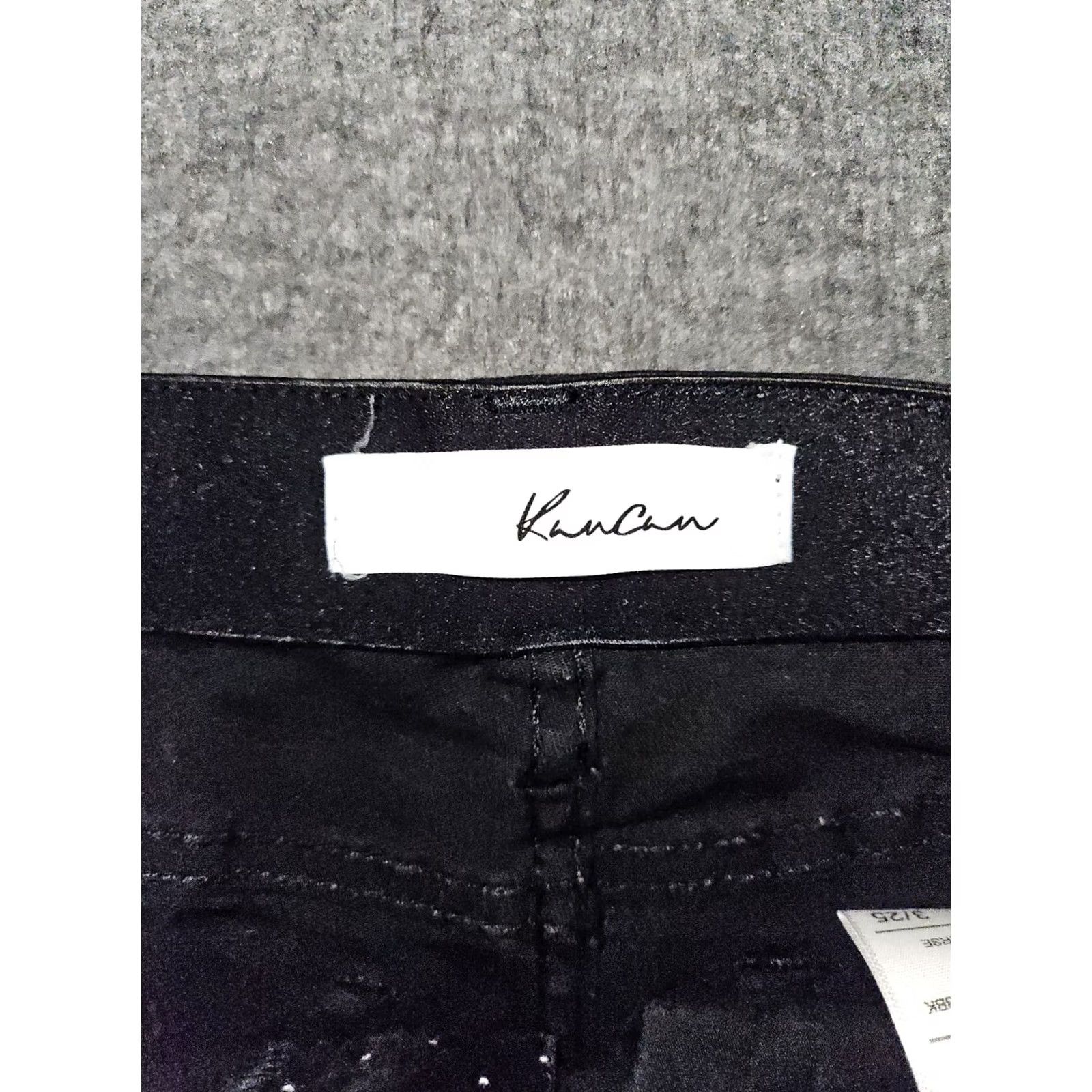 Vintage Kancan Skinny Ankle Jeans Juniors 3/25 Black Mid Rise Polka Dot Preppy Casual Girls 成年? Size 26" / US 2 / IT 38 - 2 Thumbnail