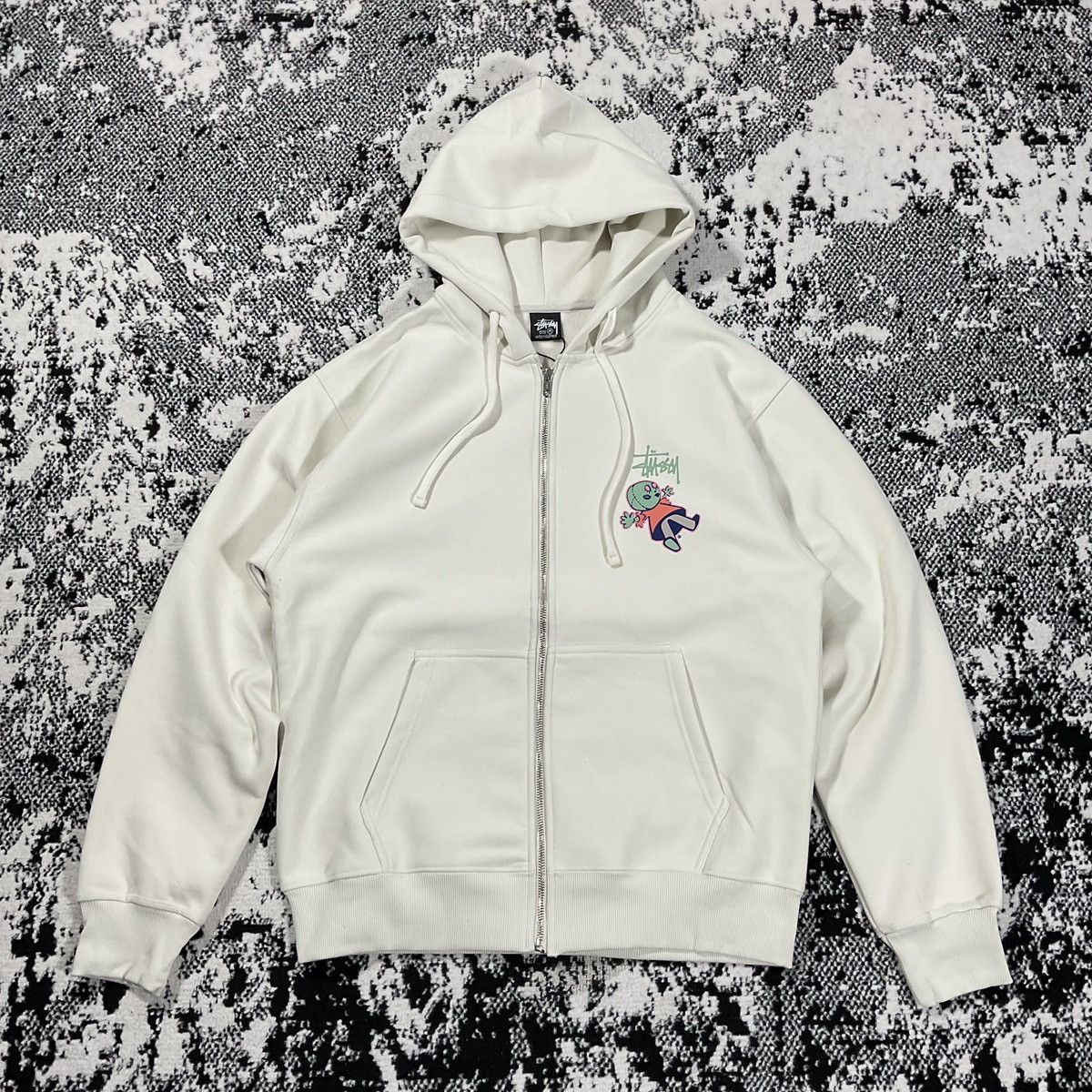 Stussy STUSSY DOLLIE ZIP HOODIE IN NATURAL - LARGE Size US L / EU 52-54 / 3 - 3 Thumbnail