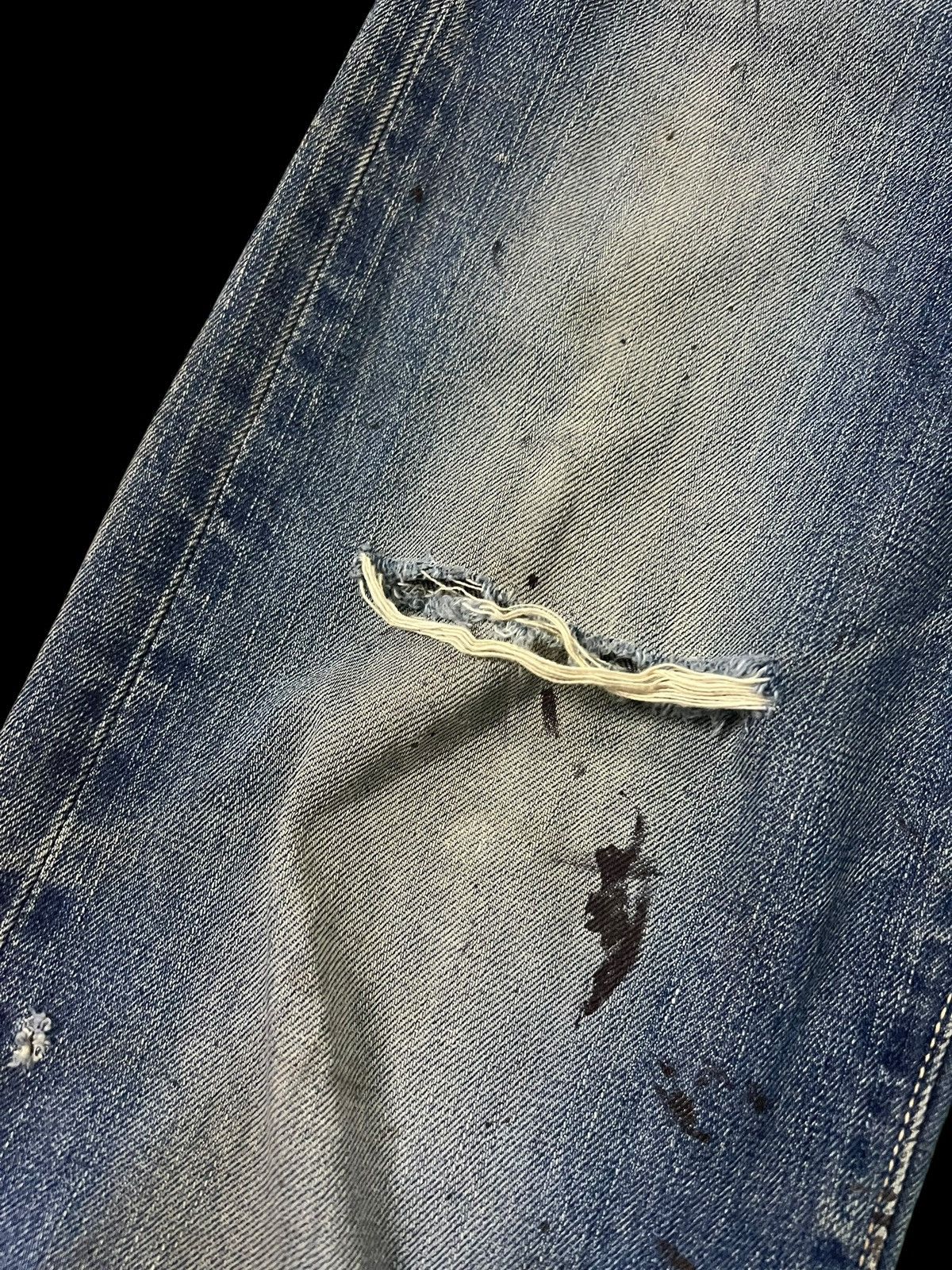 Edwin Vintage Edwin 505 Low Rize Selvedge Distress Mud Wash Jean Size US 31 - 8 Thumbnail
