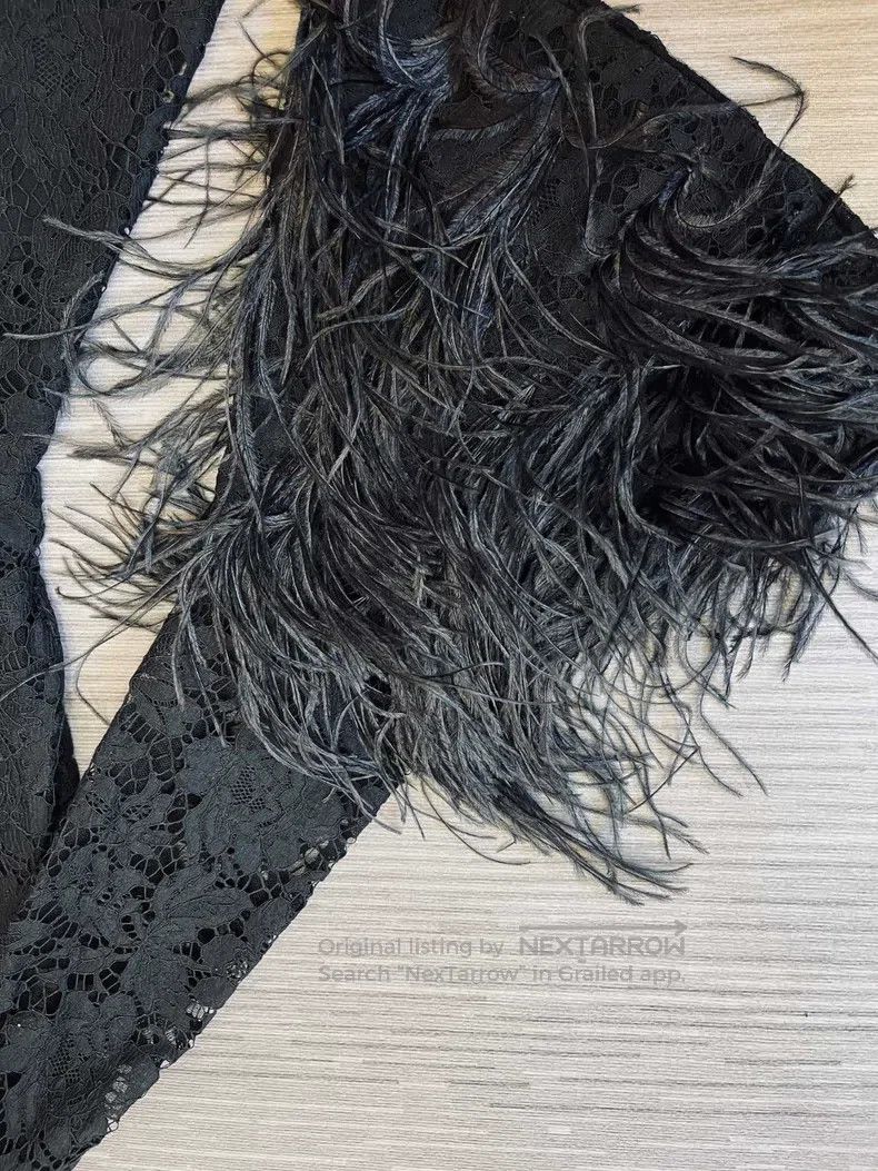 Valentino Valentino Lace feather dress Size S / US 4 / IT 40 - 3 Thumbnail