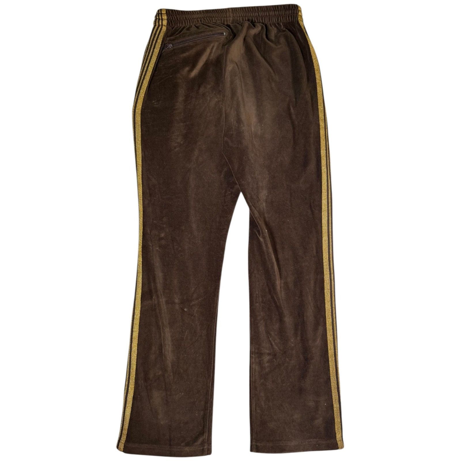 Needles Needles Velour Brown & Gold Track Pants Size US 30 / EU 46 - 2 Thumbnail