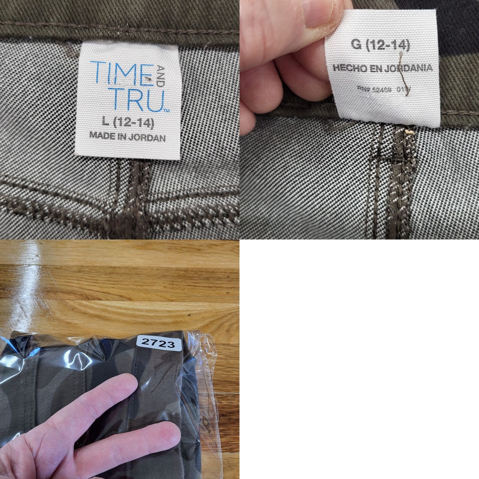 Vintage Time And Tru Jegging Womens Size L (12×14) Pants High-Rise Stretch Camo Pull-On Size 36" / US 14 / IT 50 - 8 Thumbnail