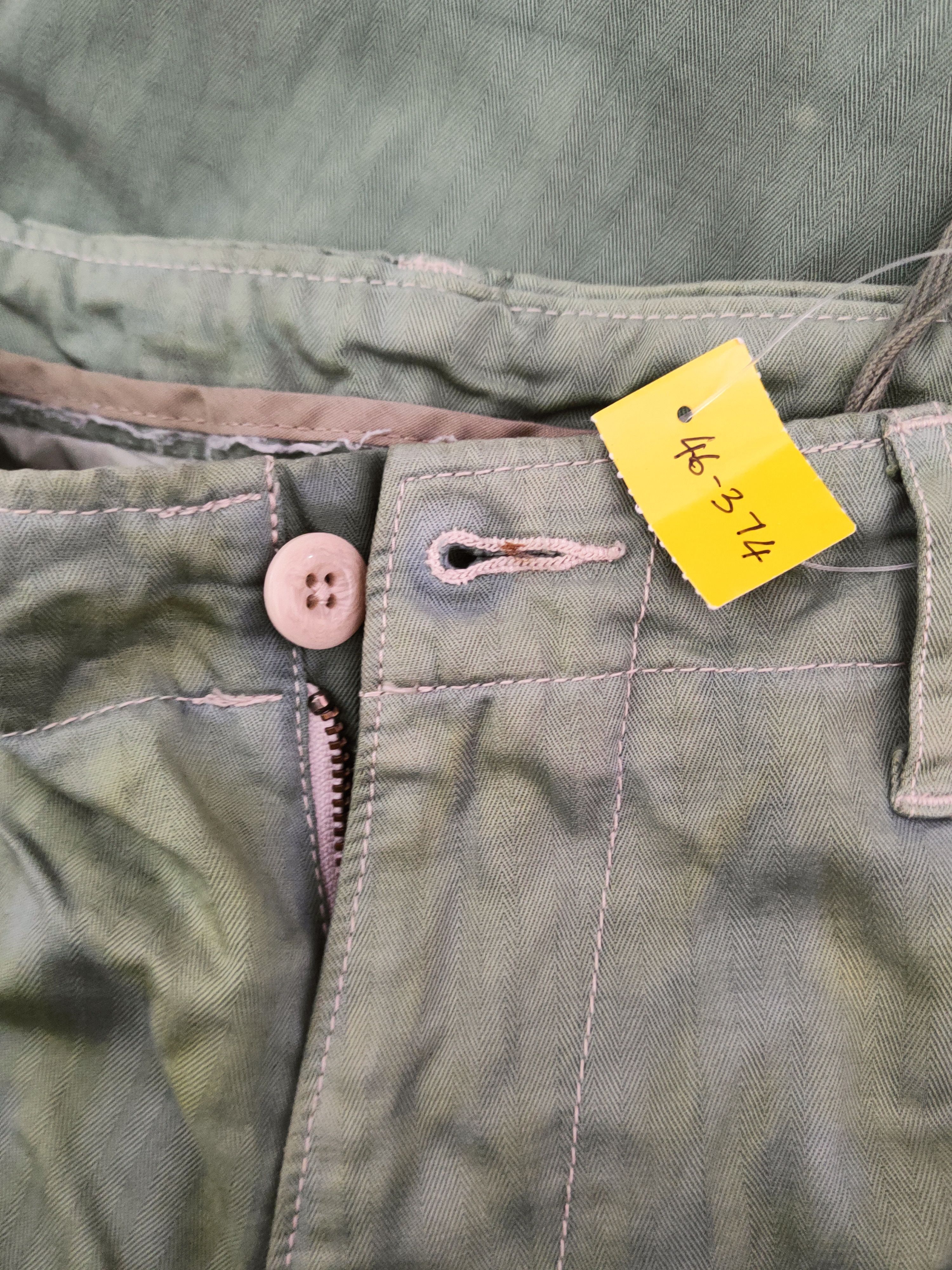 Japanese Brand DL Genuine Comfort Green Faded Cargo Pants #46-374 Size US 30 / EU 46 - 15 Thumbnail