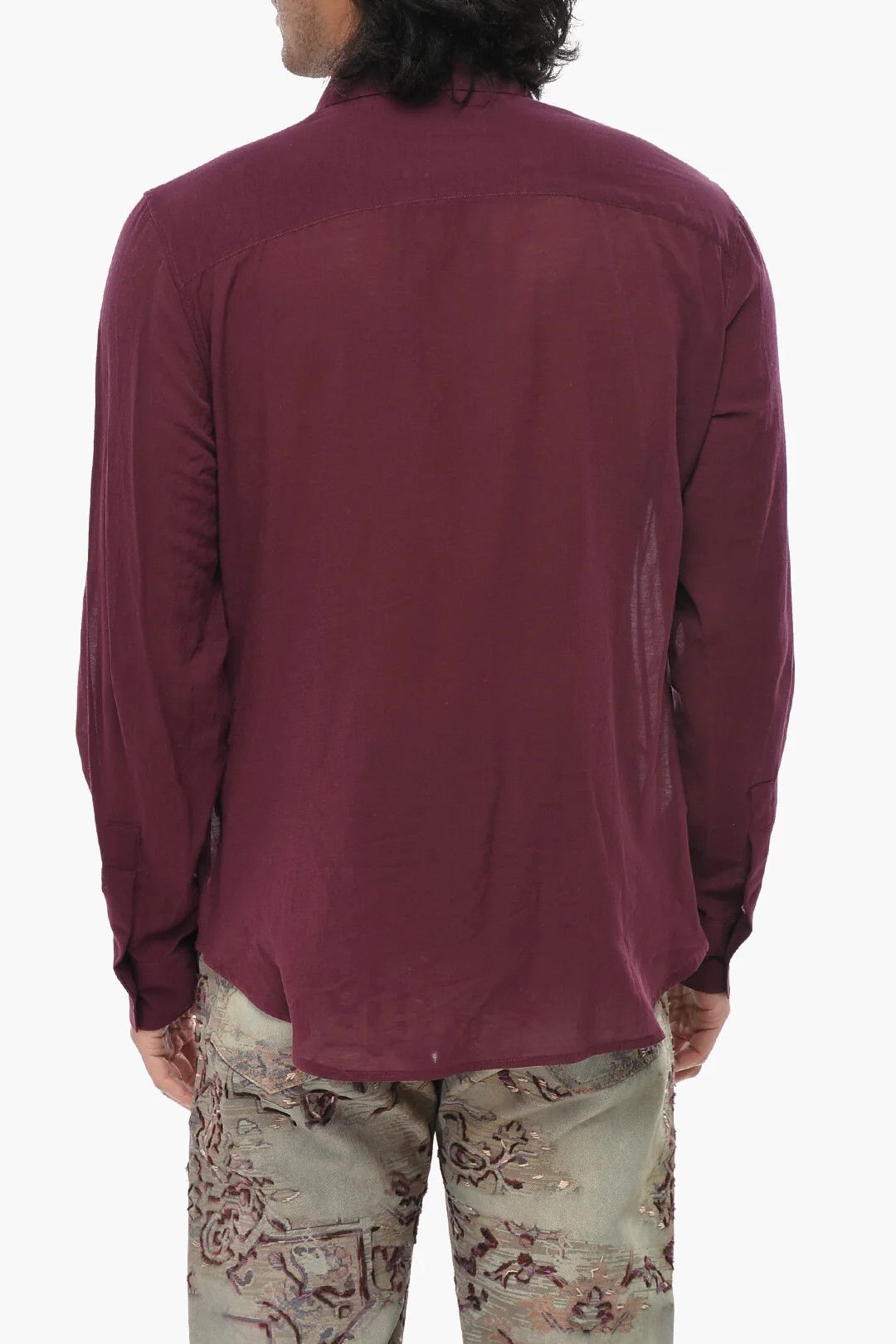 Off-White og1mm0526 OW Emb Silkjer-round Shirt in Purple Size US XXL / EU 58 / 5 - 2 Thumbnail