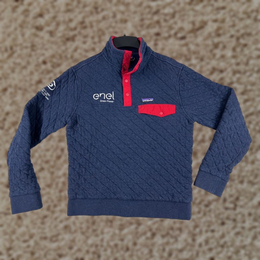 Patagonia Patagonia Sweater Adult Small Blue 3 Button Pocket Quilted Cotton Blend Hike Size US S / EU 44-46 / 1 - 1 Thumbnail