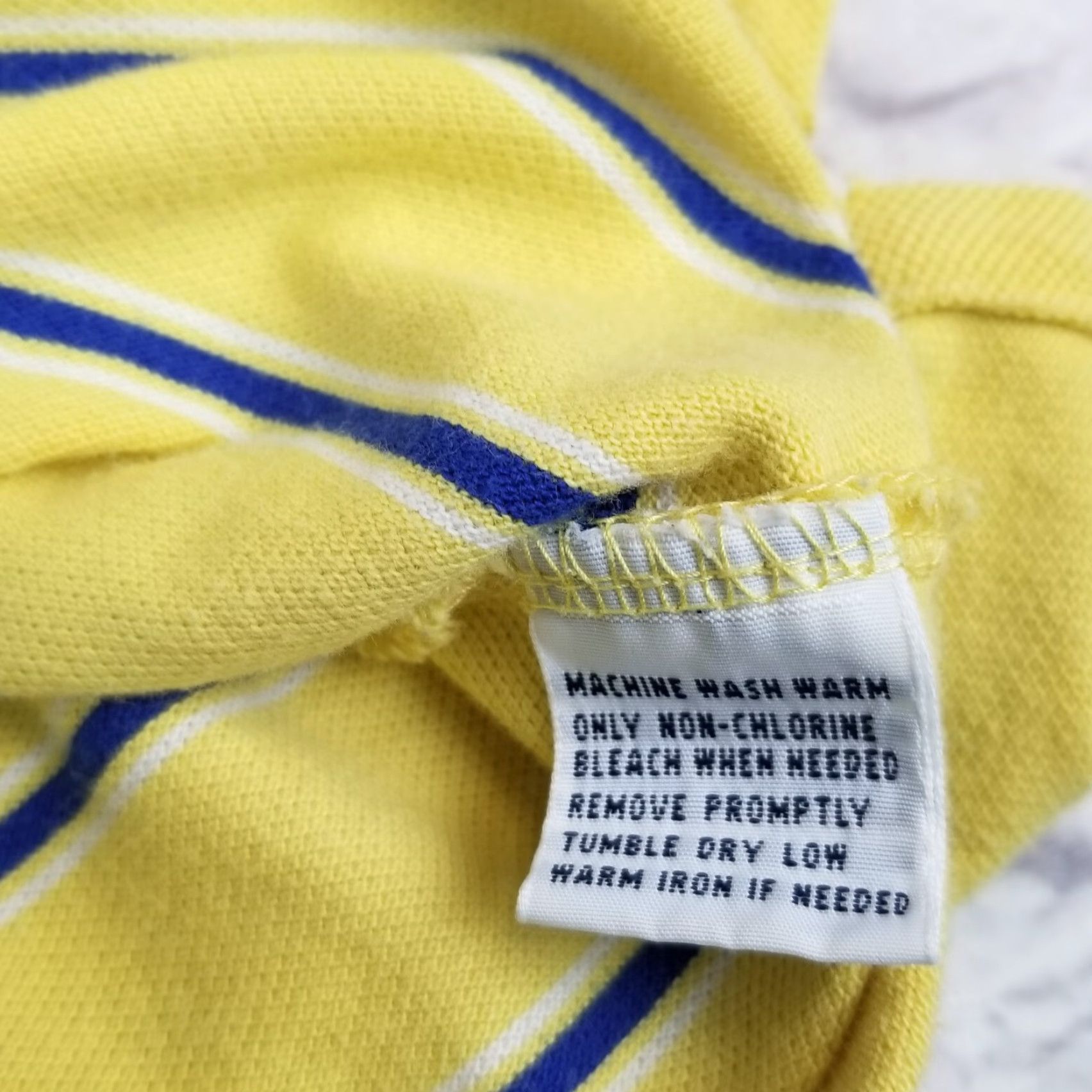 Ralph Lauren Ralph Lauren Polo Golf Shirt Mens Large Striped 100% Cotton VTG Yellow Polo by Ralph Lauren Golf Size US L / EU 52-54 / 3 - 7 Thumbnail