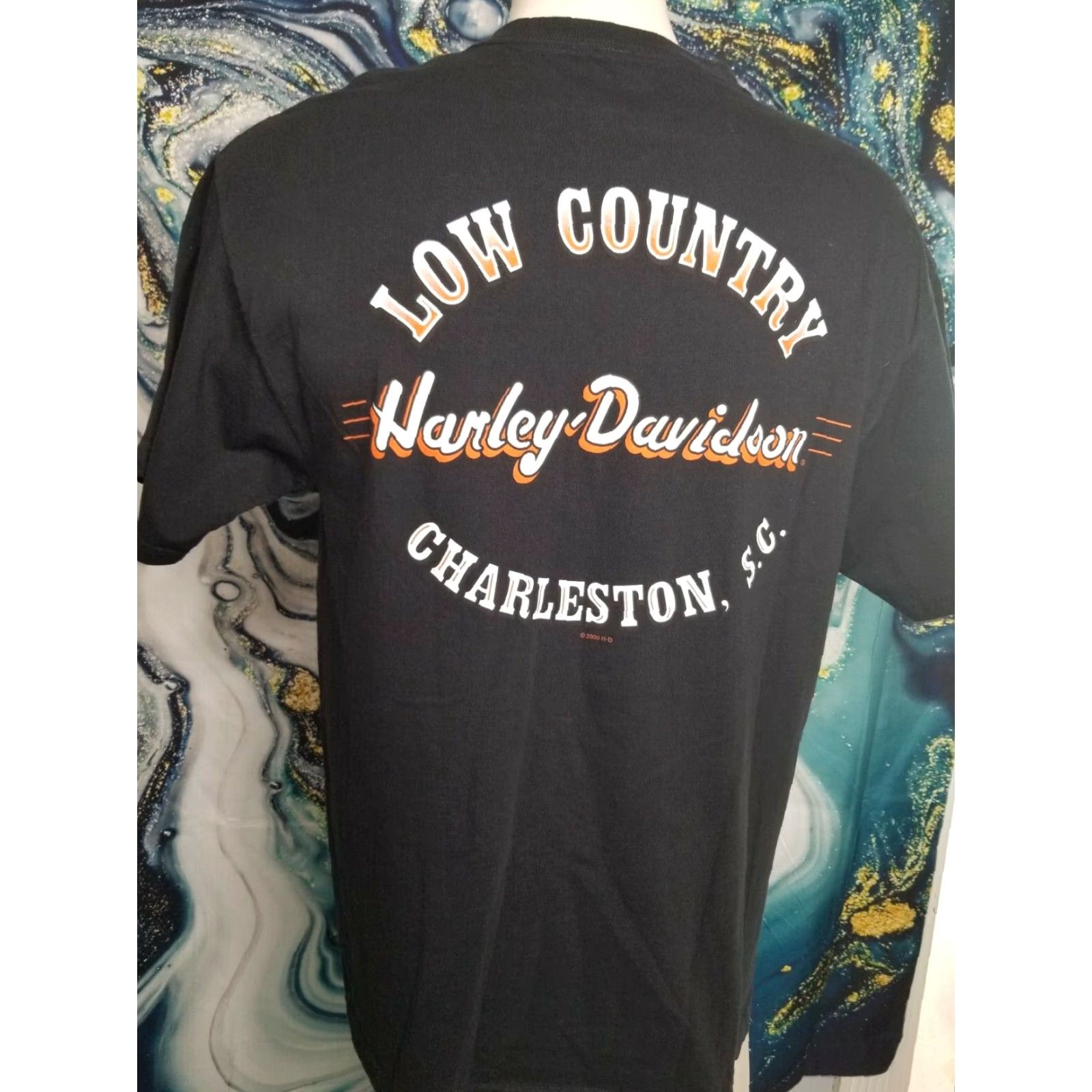 Harley Davidson VINTAGE Harley-Davidson Mens L T Shirt Charleston SC 2009 Black Cup? Size US L / EU 52-54 / 3 - 3 Thumbnail