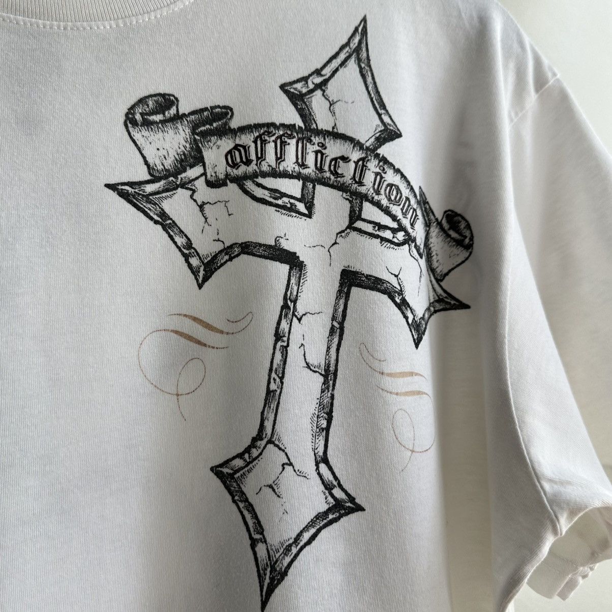 Affliction VINTAGE CRAZY Y2K AFFLICTION LIVE FAST CROSS SKULL TEE Size US L / EU 52-54 / 3 - 9 Thumbnail