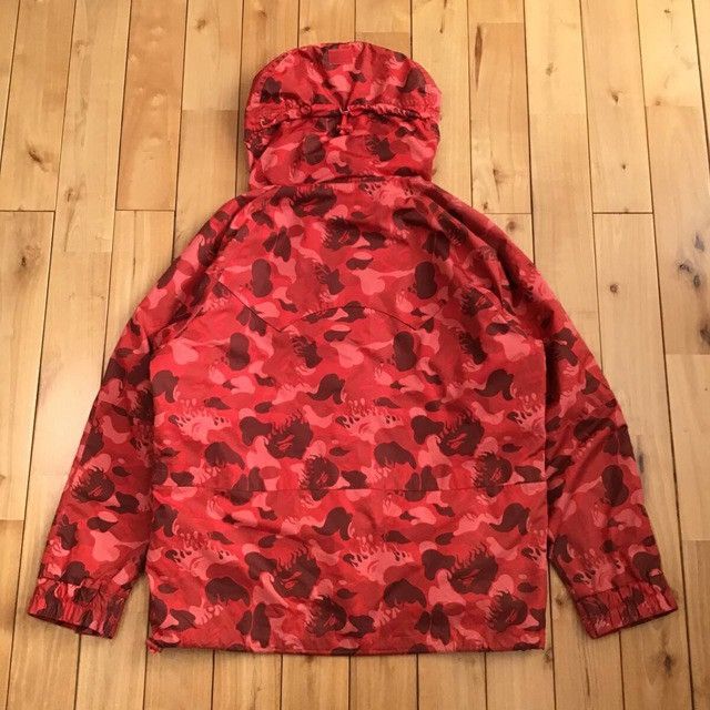 BAPE Fire camo red hoodie snowboard jacket APE NIGO flame