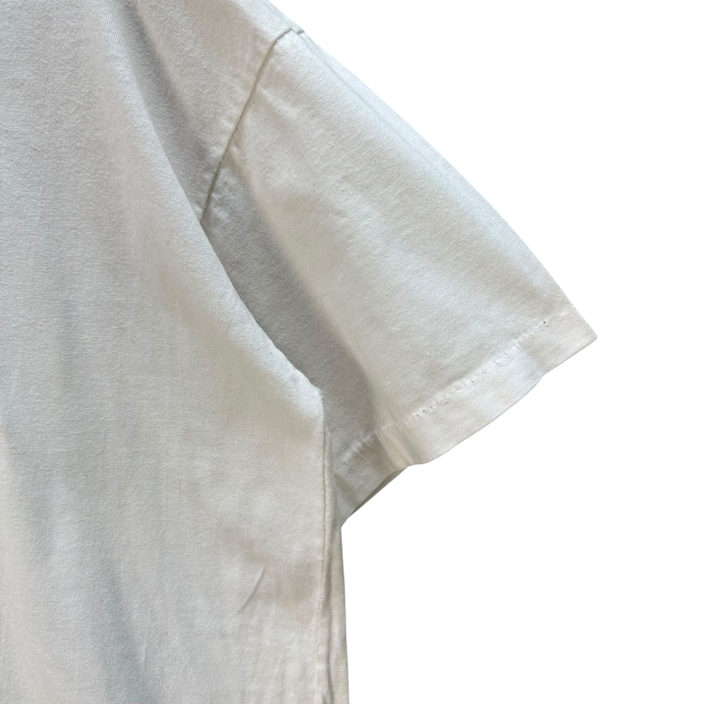 Yves Saint Laurent Vintage 90s YSL Embroidered All White Big Logo Tee #A80-1934 Size US M / EU 48-50 / 2 - 9 Thumbnail
