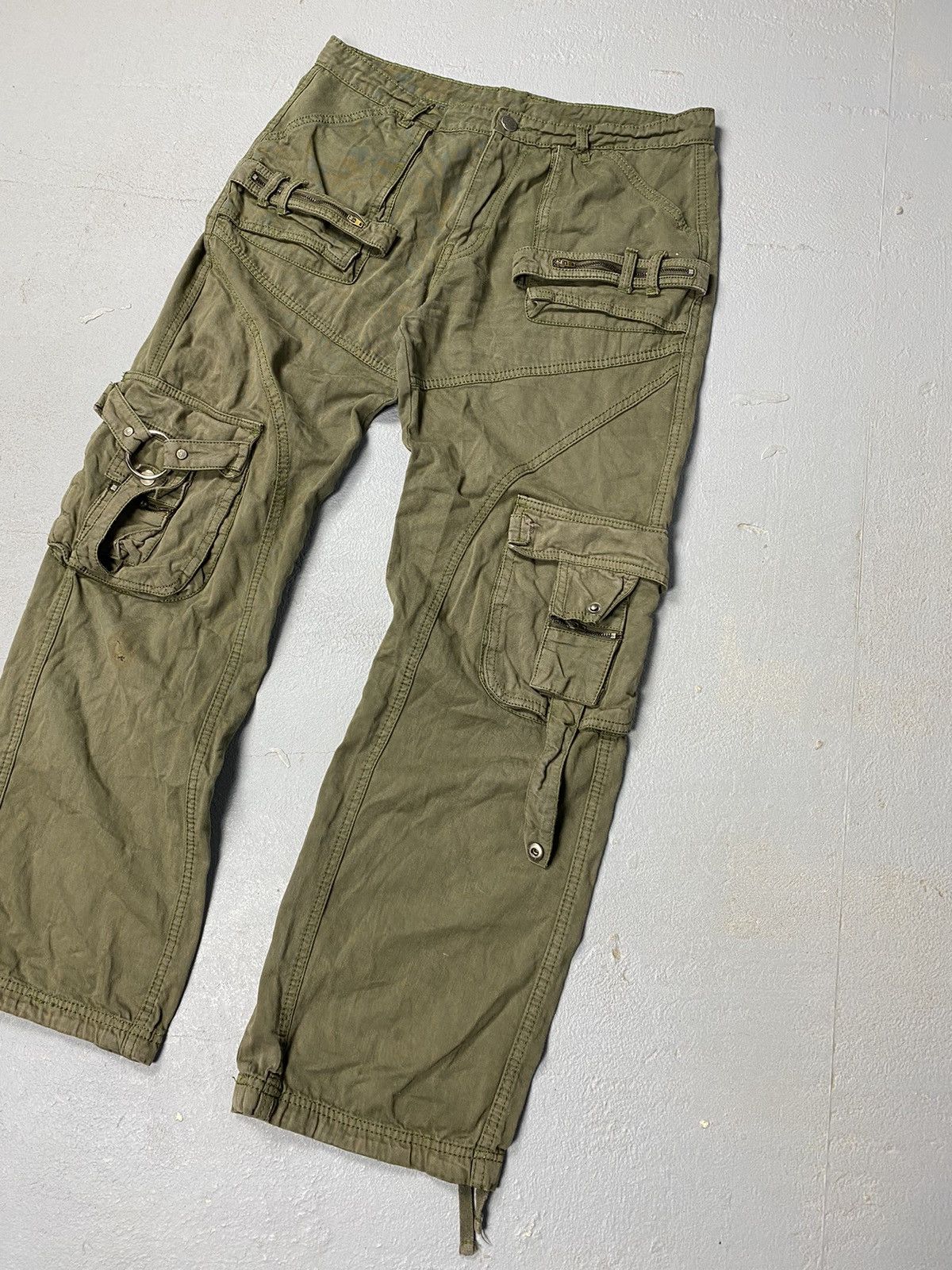 Vintage VINTAGE Y2K AVANT-GARDE CARGO JAPANESE ARMY PANTS 