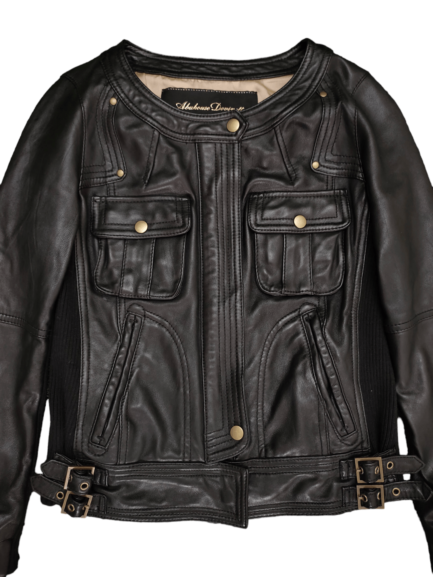 ABAHOUSE Abahouse Devinette Luxe Moto Leather Jacket Size M / US 6-8 / IT 42-44 - 2 Thumbnail