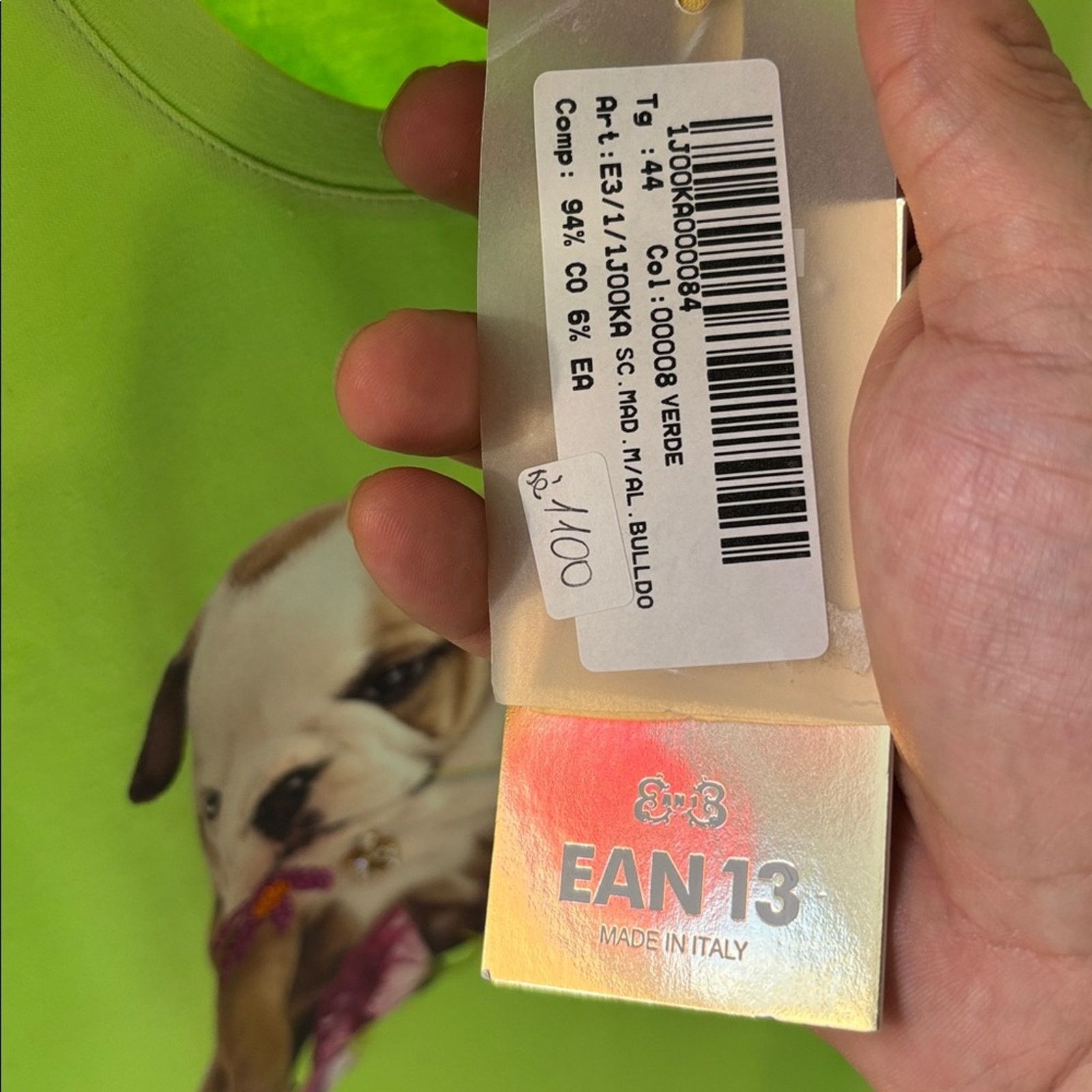 Other NWT Swarovski Lime Green Blouse with Puppy and Floral Size M Size M / US 6-8 / IT 42-44 - 5 Thumbnail
