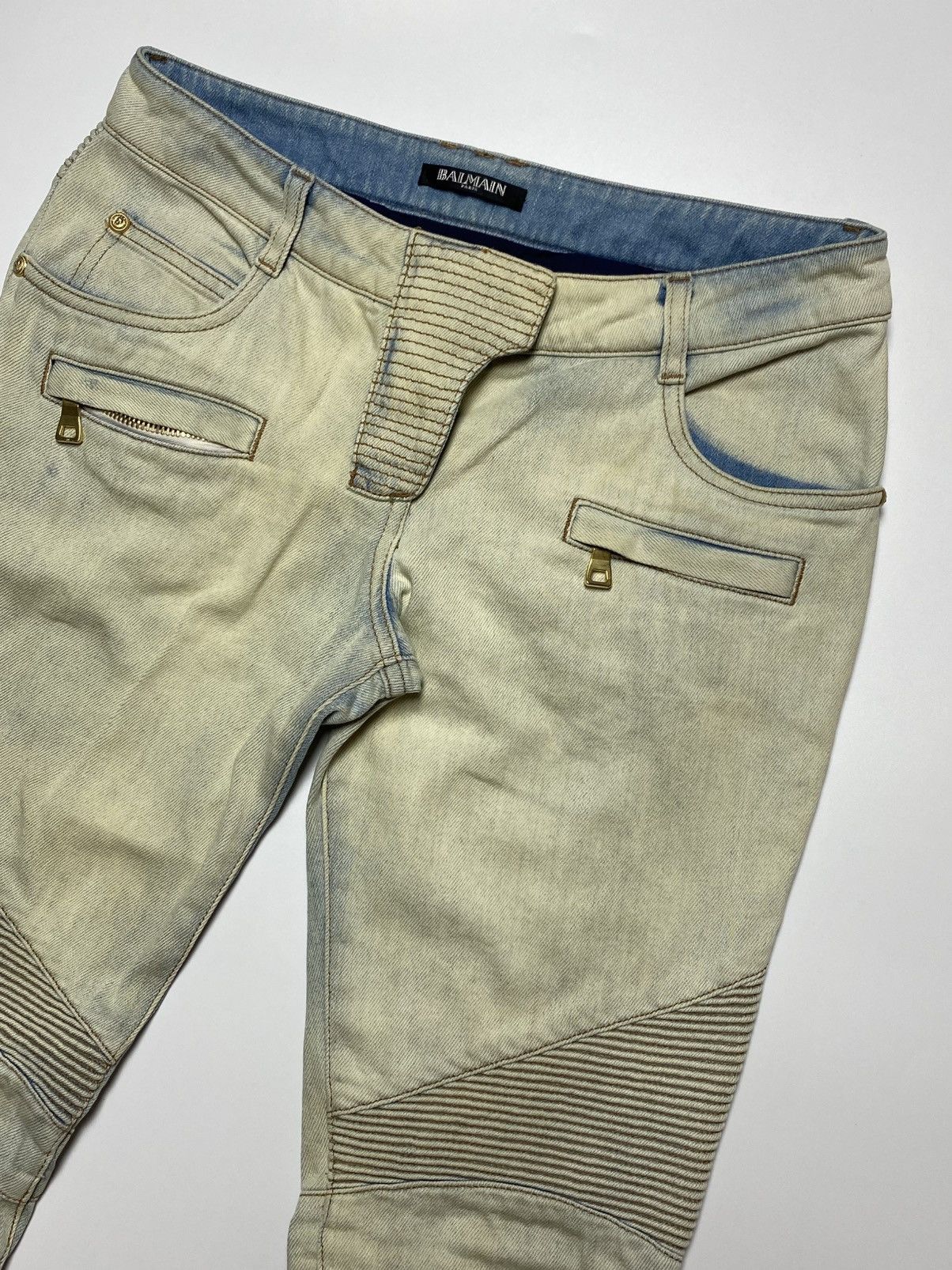 Balmain Balmain - Ankle Zip Biker Jeans Size US 30 / EU 46 - 2 Thumbnail