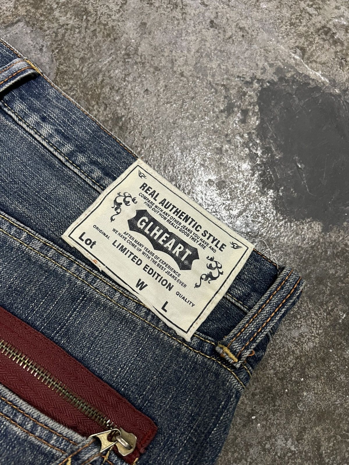 Japanese Brand GL HEART LIMITED EDITION VINTAGE JEAN. Size US 36 / EU 52 - 15 Thumbnail