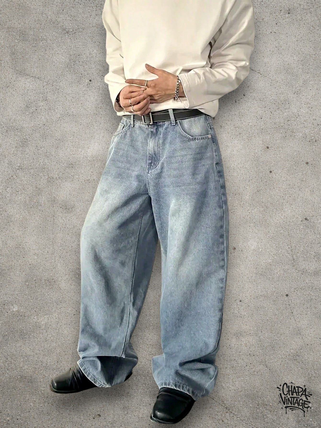 Vintage Washed retro jeans Size US 32 / EU 48 - 1 Thumbnail