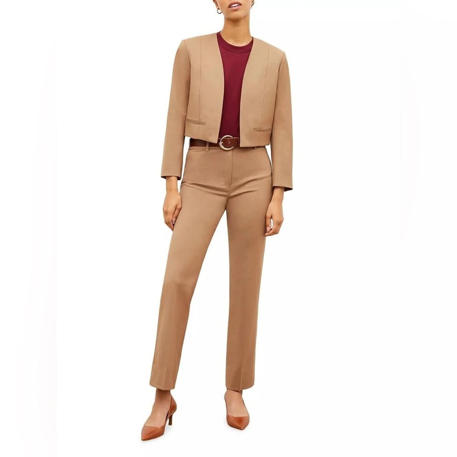 Designer M.M.LaFleur Smith Camel Wool Pants 4 Size 27" / US 4 / IT 40 - 1 Thumbnail