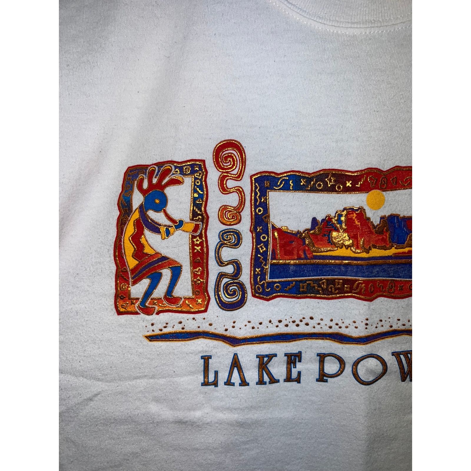 Gildan Vintage Lake Powell Shirt Kokopelli Southwestern Tee VTG M Size US M / EU 48-50 / 2 - 2 Thumbnail