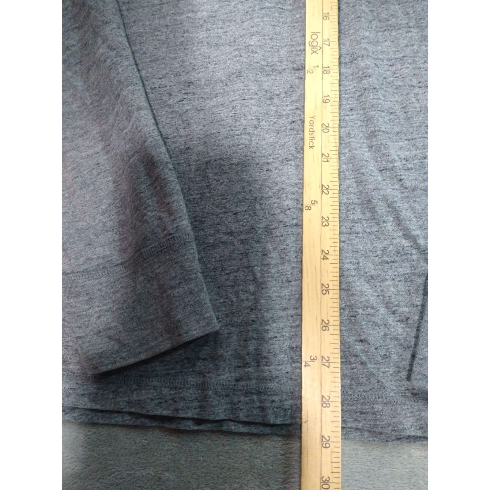 J.Crew J.CREW Mens XL Gray Heathered Henley Long Sleeve Shirt Cotton Polyester Knit Pullover Casual T-Shirt Size US XL / EU 56 / 4 - 3 Thumbnail
