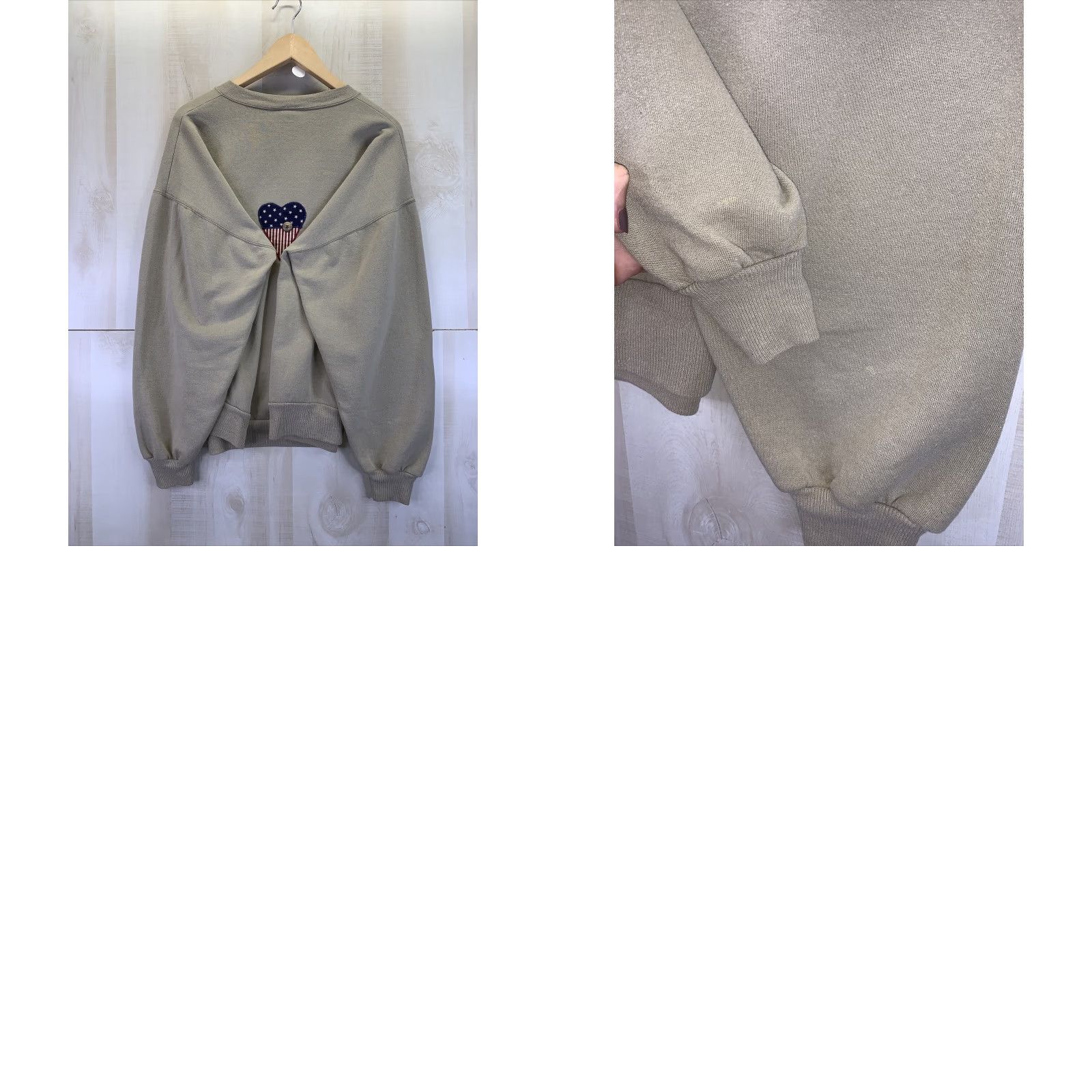 Jerzees VINTAGE Jerzees USA Made American Flag Embroidered Womens Brown Sweatshirt-XL- Size XL / US 12-14 / IT 48-50 - 8 Thumbnail