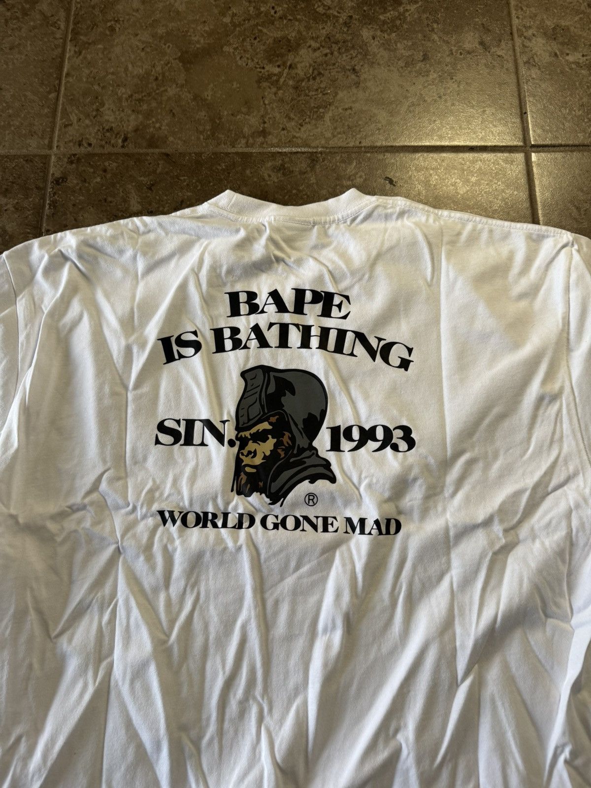 Bape BAPE APE Head One Point General Bape Tee White Size US XXL / EU 58 / 5 - 6 Thumbnail
