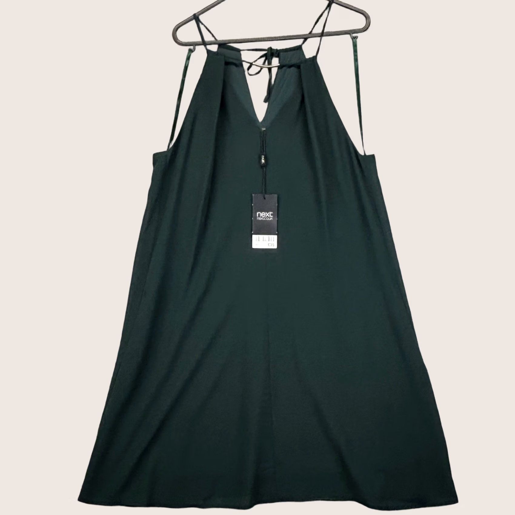 NEXT NEXT Strappy Dress Womens 10 Dark Green Sleeveless Knee Length Party Evening Size L / US 10 / IT 46 - 1 Thumbnail