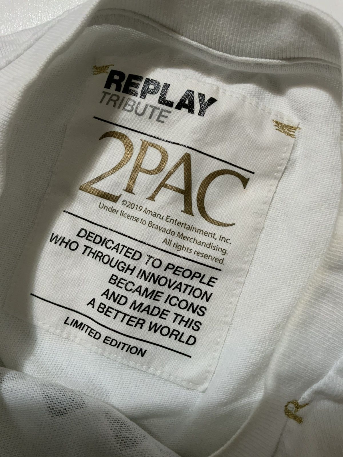 Replay Replay Tribute 2Pac Tupac All Eyez On Me Studded T-Shirt Size US L / EU 52-54 / 3 - 8 Thumbnail
