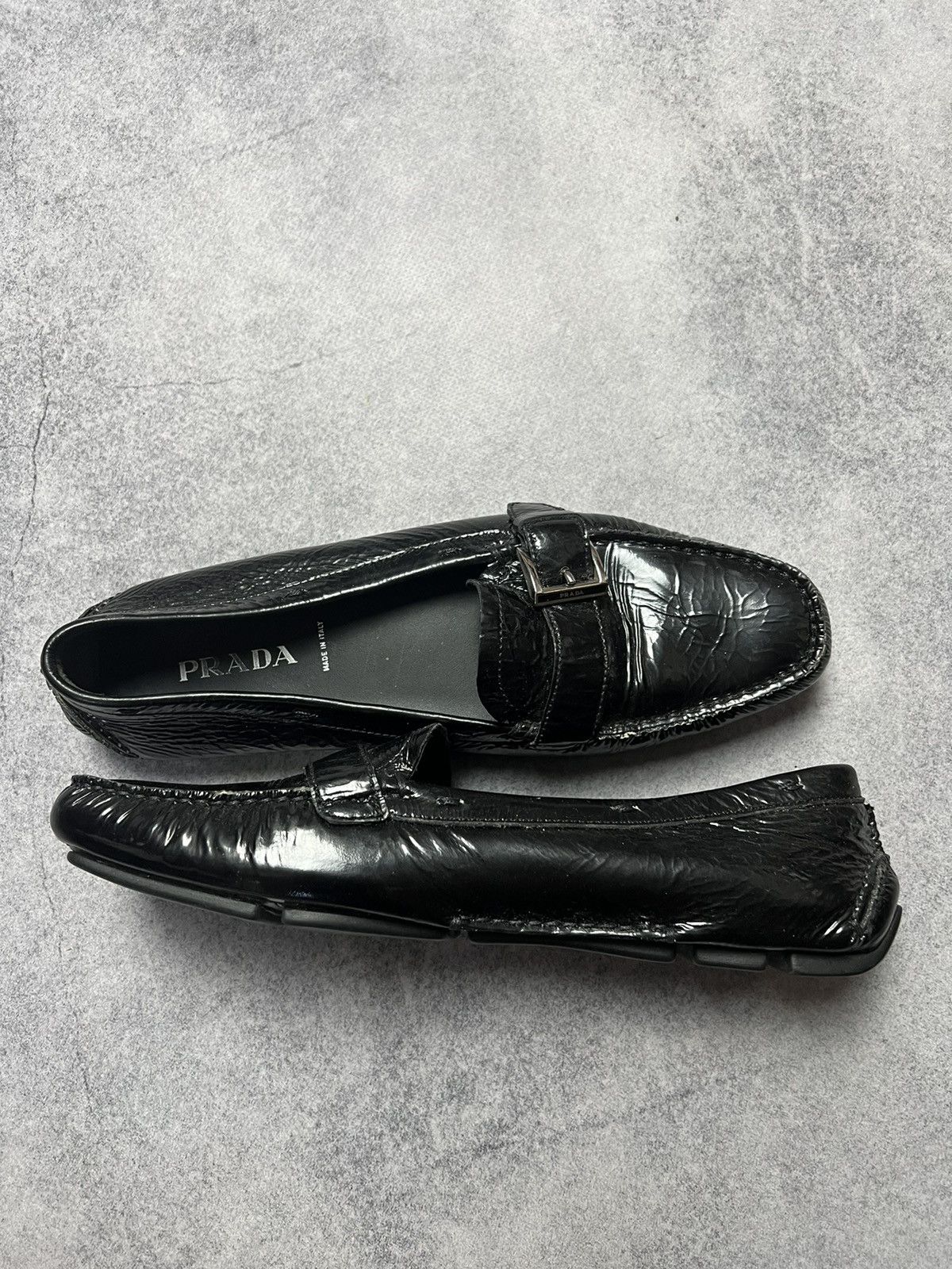 Prada Vintage Prada Leather Loafers Black Size 39 Size US 6.5 / EU 39-40 - 3 Thumbnail