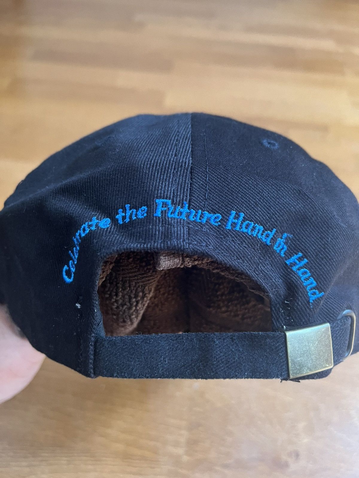 Disney VINTAGE Disney Hat Cap Strap Back Black Mickey Mouse Donald Size ONE SIZE - 2 Thumbnail