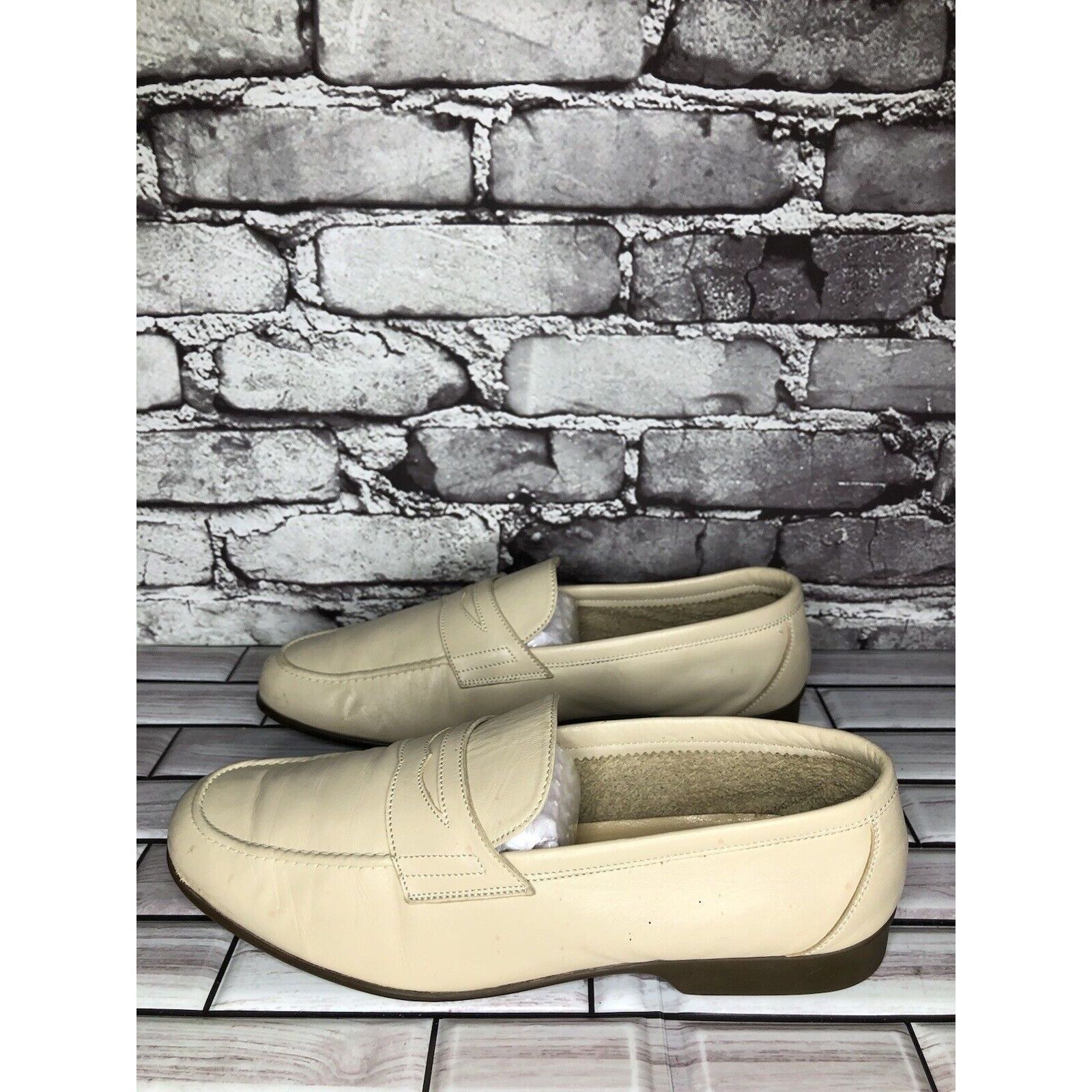 Other Caporicci Ivory Leather Casual Penny Loafers Driving Shoes M Size US 9 / EU 42 - 1 Thumbnail