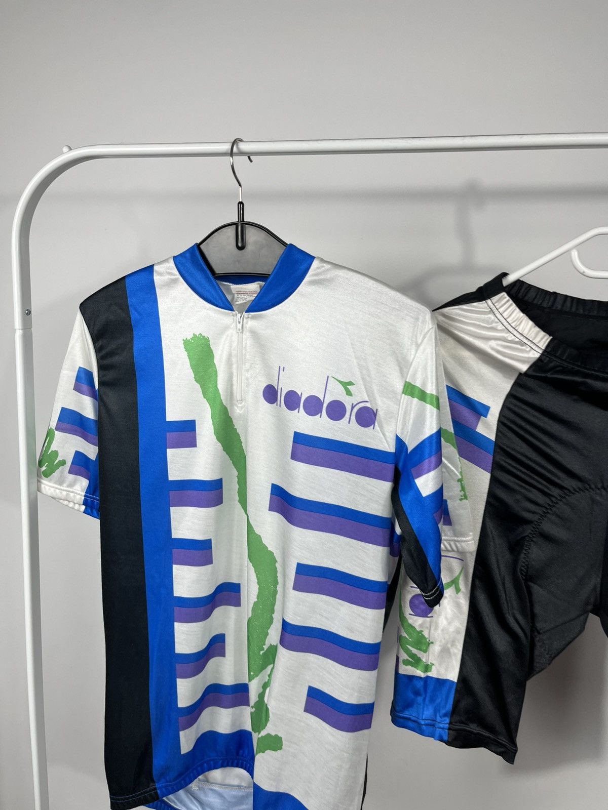 Diadora Diadora Vintage Cycling Jersey Shorts Set L Size US L / EU 52-54 / 3 - 3 Thumbnail