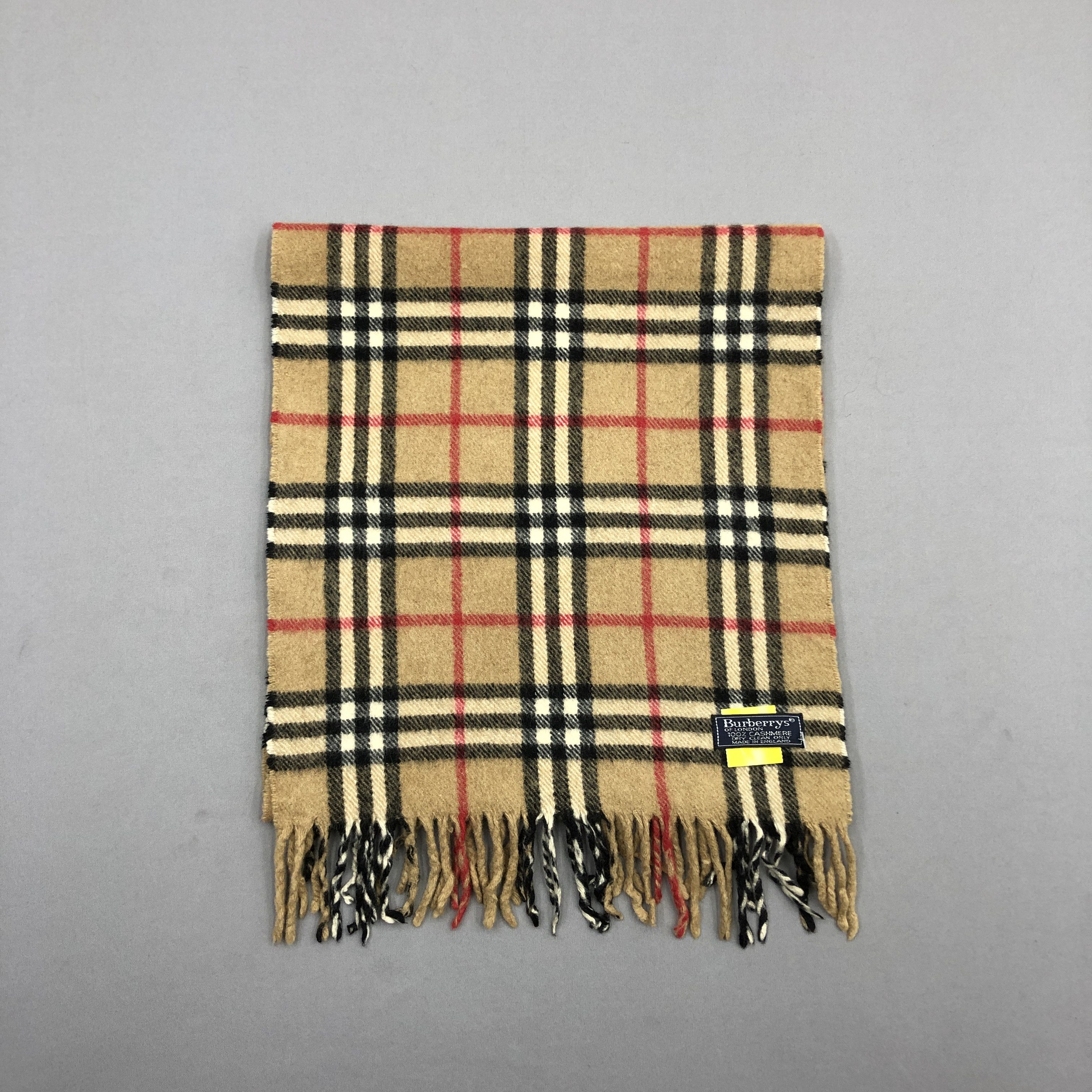 Burberry Vintage Burberry Scarf Muffler Wool Cashmere Scarves Size ONE SIZE - 2 Thumbnail