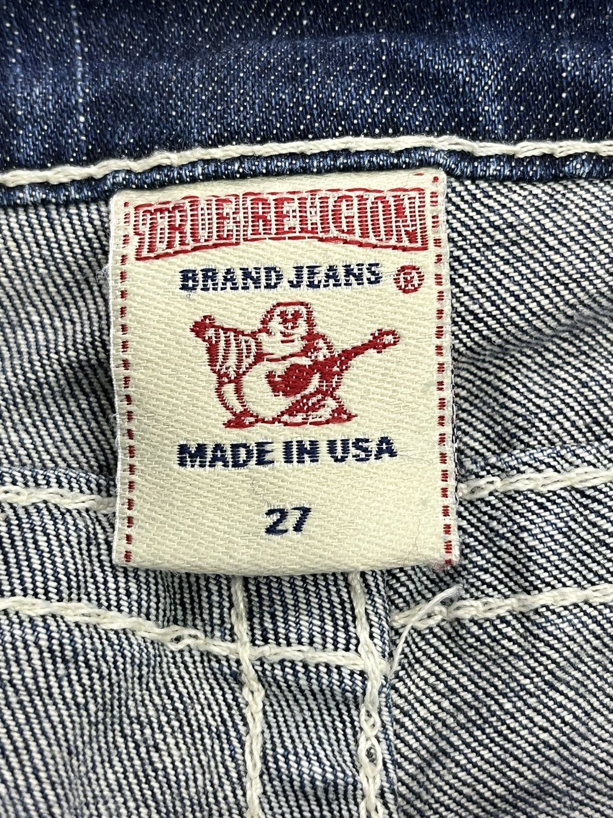 Swarovski 🔥VTG TRUE RELIGION BECKY x SWAROVSKI GEMSTONE Stretch FLARE Size 28" / US 6 / IT 42 - 14 Thumbnail