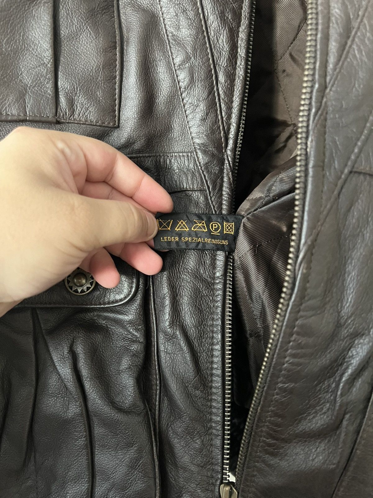 Genuine Leather Vintage Yorn Leather Vest Men’s Brown Genuine Leather Moto Size US L / EU 52-54 / 3 - 19 Thumbnail